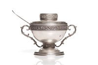 Polish silver covered sugar bowl