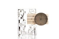 French Daum art glass mantel clock