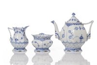 Royal Copenhagen full lace porcelain tea set