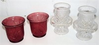 Party Lite Candle Holders X4