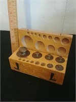 Vintage August Sauter weights in box made in