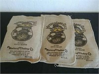 3 Nother Lode Gold burlap sacks 12 x 18 each