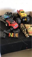 Group of radio controlled toy cars untested