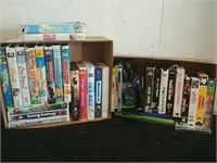 Group of kids VHS movies and others with Xbox