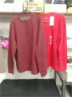 2 New large red long sleeve shirts