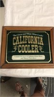 19”x15” California cooler framed wine sign