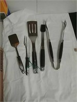 Nice five piece heavy duty BBQ utensil set