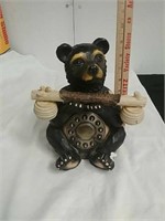 Decorative black bear phone