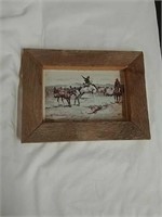12 x 9 frames Charles Russell? Artwork unable to