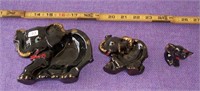 Lot of 3 Family of Cute Elephants Made in Japan