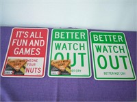 Lot of 6 Cute Christmas Signs