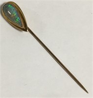 14k Gold And Opal Stick Pin