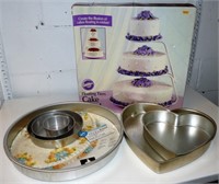 Wilton 3-Tier Cake Stand & Assorted Cake Pans