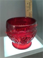 Footed Imperial glass bowl, grape pattern