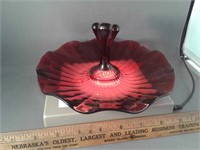 Red Glassman / candy dish sets / plate with
