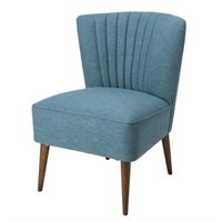 Armless Accent Chair with Channel Tufting – Teal