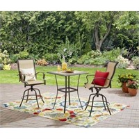 Wesley Creek 3-Piece Bistro Set with Swivel Chairs