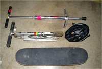 Pogo Stick , Skateboard  Scooter, Helmet