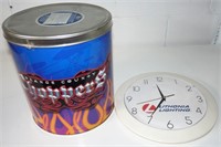 Clock & Orange County Chopper Popcorn Tin