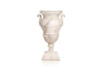 Classical white marble urn