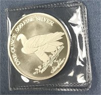 1oz. Silver round from silver town  with eagle on