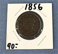 1856 Large US cent XF      (11)