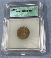 1903 Indian head cent ICG MS64       (11)
