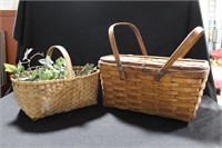 2 LONGABERGER BASKETS, ANOTHER BASKET AND A JAPAN