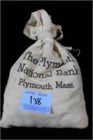 PLYMOUTH NATIONAL BANK BAG WITH VINTAGE MARBLES