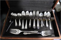 57 PCS. OF SILVER PLATE FLATWARE - MOST ARE