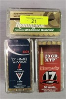 (130) ROUNDS ASST'D 17 HMR AMMO