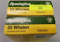 FORTY (40) ROUNDS REMINGTON 35 WHELEN AMMO