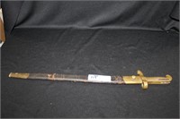 BAYONET WITH BRASS HILT AND HANDLE - LEATHER