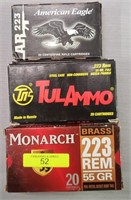 ONE HUNDRED (100) ROUNDS ASSORTED 223 REM AMMO