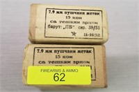 THIRTY (30) ROUNDS RUSSIAN 8 MM AMMO