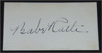 Babe Ruth Signature.