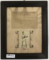 1917 Benny Leonard Signed TLS & Photo Card