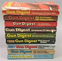 LOT OF NINE (9) VINTAGE GUN DIGEST BOOKS