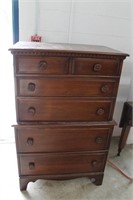 MAHOGANY CHEST ON CHEST - 4/2 34" W X 20" D X 52"