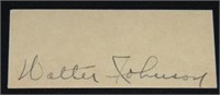 Walter Johnson Signature.