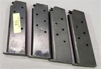 4- COLT STYLE METAL 1911 7 ROUNDS MAGS