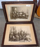 1880- 1900- 2 Framed black and white picture of so