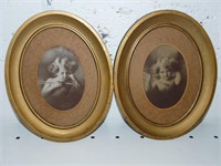 2 Framed Prints - 1897 - Mrs. Parkinson "Cupid Awa