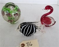 GLASS PAPERWEIGHTS
