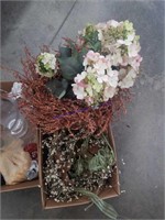 Platter, Glassware, Decorative Flowers