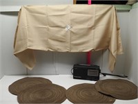 Placemats, Table Runner, Radio