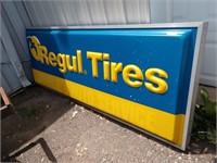 Large 8 foot Regal tires lighted outdoor sign