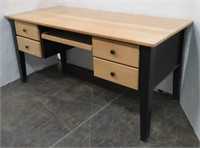 Wood and Metal Computer Desk w/ 3-Drawers