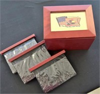 Patriotic Wood Box Photo Album