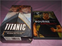 Titanic VHS Tapes and The Bourne Supremacy DVD